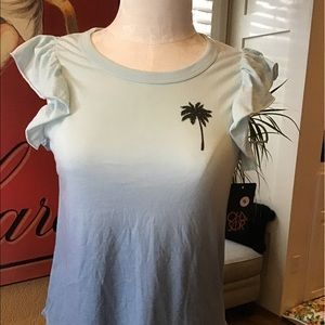 Chaser ruffle sleeve tshirt size small